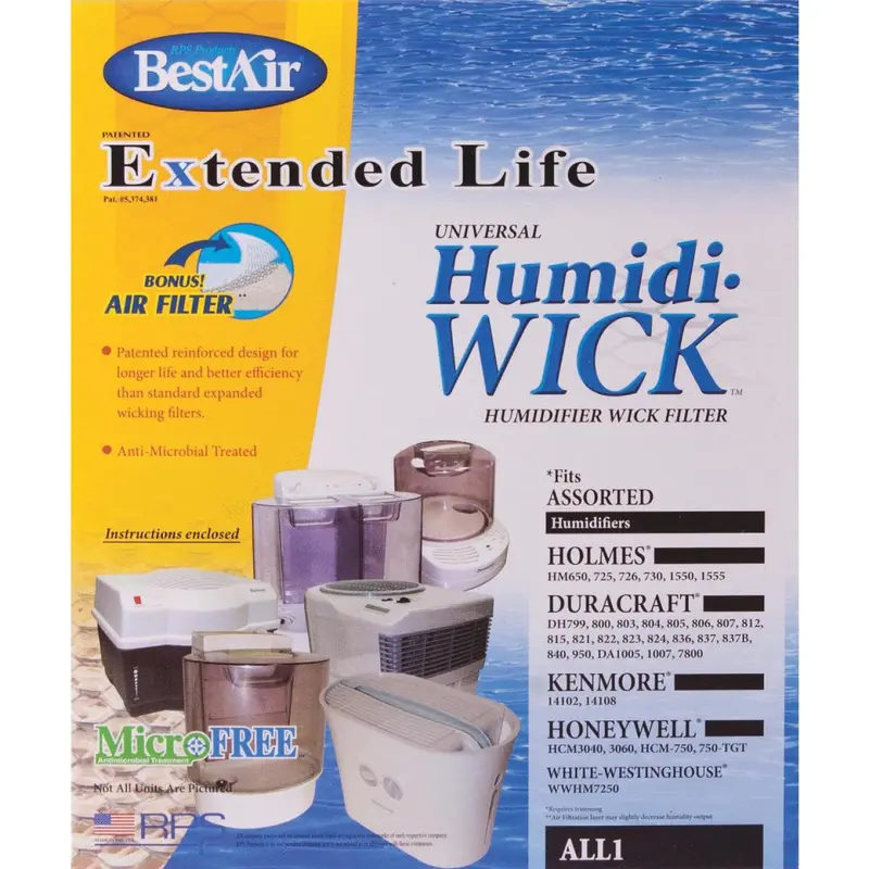 Bestair Extended-Life Humidi-Wick All1 Humidifier Filter With Dual-Function Air Filtration 1