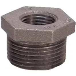 Black Hex Bushing Fitting – 3/4-Inch Male × 1/4-Inch Female Npt 1