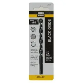 Black Oxide 135° Split-Point Drill Bit – 17/64" X 4-1/8" 1