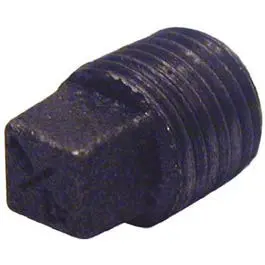 Black Plain Pipe Plug, 1-Inch Npt 1