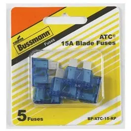 Blue 15-Amp Automotive Blade Fuses – Pack Of 5 1