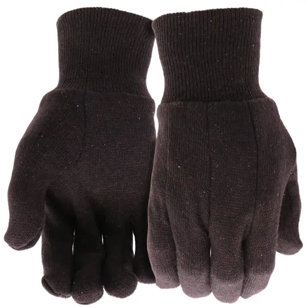Boss Work Gloves – Cotton-Polyester Blend With Reinforced Palm – Brown 1
