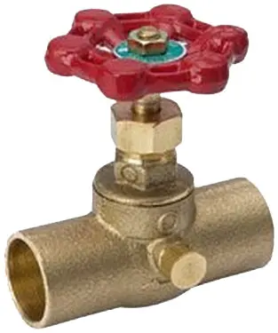 Brass 1/2-Inch National Pipe Thread Stop-And-Waste Valve 1