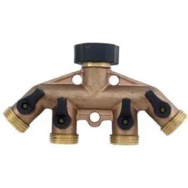 Brass 4-Way Manifold Valve – For Irrigation And Multi-Zone Water Distribution 1