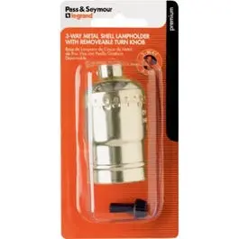 Brass-Finish 3-Way Incandescent Lampholder – 250W, 250V Metal Shell 1