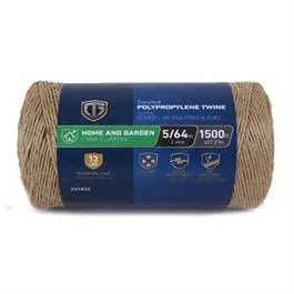Brown Polypropylene Utility Twine – 1500-Foot Spool, High-Strength & Rot-Resistant 1