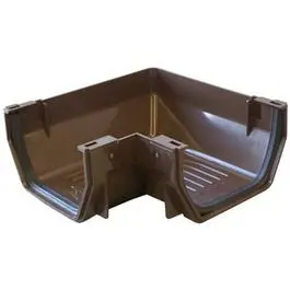 Brown Vinyl Gutter Corner Fitting – Inside And Outside Use 1