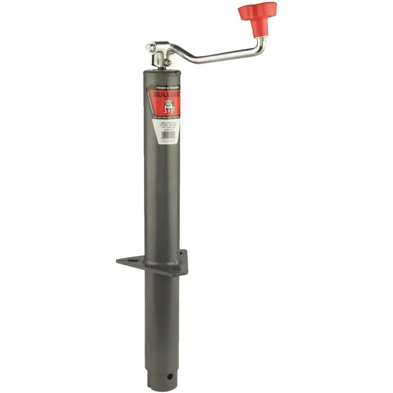Bulldog Topwind A-Frame Trailer Jack – 2000-Lb Capacity, Zinc-Plated Steel 1