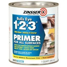 Bulls-Eye 1-2-3 Multi-Surface Primer And Stain Killer – Quart Size For Quick Touch-Ups 1