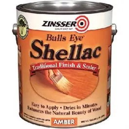 Bull'S Eye Amber Shellac Finish – 1-Gallon Can For Wood Sealing 1