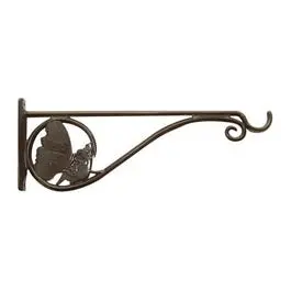 Butterfly-Style Brown Aluminum Hanging Plant Bracket – 15-Inch 1