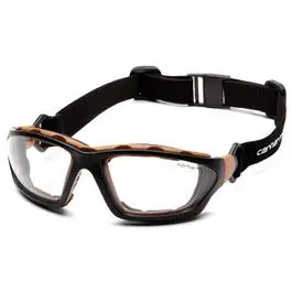 Carthage Clear-Lens Safety Glasses With Black-And-Tan Frame 1