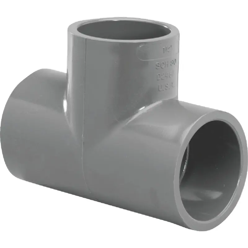 Charlotte Pipe 2-Inch Schedule 80 Pvc Slip Tee – Heavy-Wall Fitting For High-Pressure Systems 1