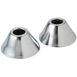 Chrome Deep Pipe Cover Flange – Fits 1/2-Inch Or 3/4-Inch Pipes, 2-Pack 1
