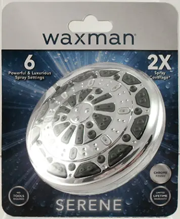 Chrome Fixed 6-Position Shower Head Assembly 1