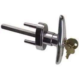 Chrome Metal T-Handle Garage Door Pull – Rust-Resistant Design 1