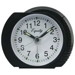 Classic Quartz Alarm Clock – Sleek Black Analog Design With Reliable Movement 1