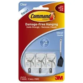 Clear Hooks With Removable Adhesive Strips 1