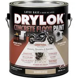 Concrete Floor Coating In Bamboo Beige – 1-Gallon Durable Epoxy-Modified Acrylic Paint 1