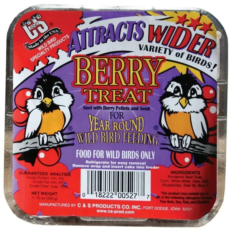 C&S Berry Treat Wild Bird Suet Cake 1