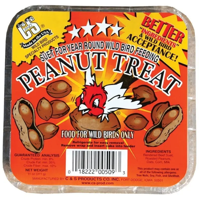 C&S Peanut Treat Suet Cake For Wild Birds 1