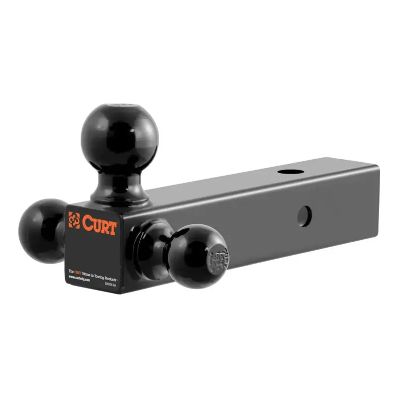 Curt Multi-Ball Trailer Hitch Mount – 2.5-Inch Hollow Shank With Black Balls 1