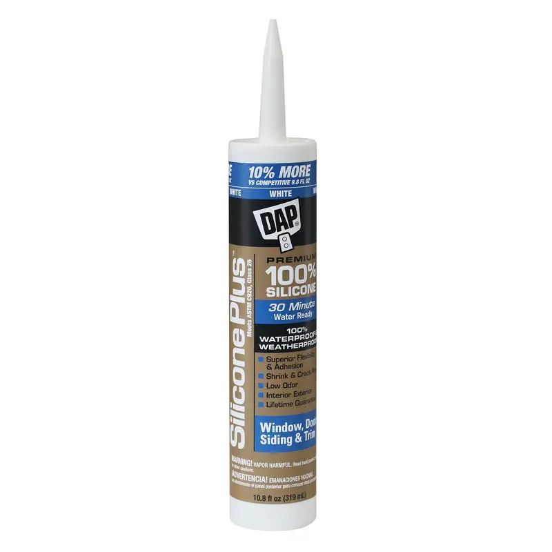 Dap Silicone Plus White Window And Door Sealant (9.8 Oz) 1