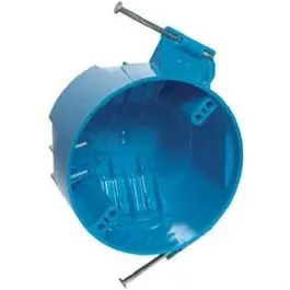Deep Blue Pvc New-Work Ceiling Electrical Box – 4-Inch Round, 2.25-Inch Depth 1