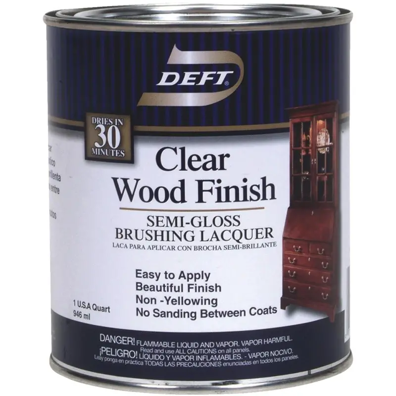 Deft Semi-Gloss Lacquer Paint — Quart Size (Covers 100 Sq. Ft.) 1