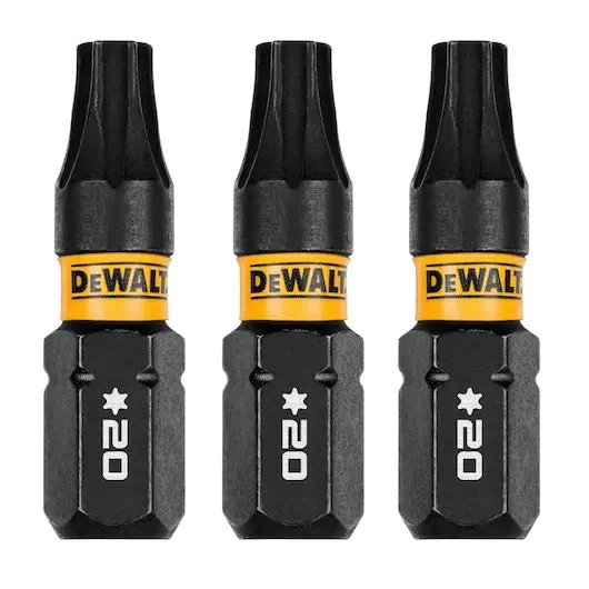 Dewalt Elite 1-Inch T20 Torx Screwdriver Bits (3-Pack) 1