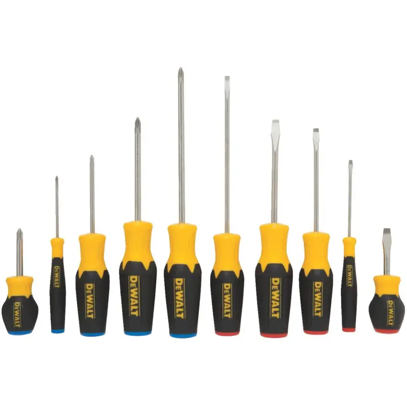 Dewalt Slotted & Phillips Screwdriver Set – 10-Piece Professional Kit 1