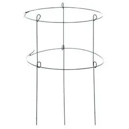Double-Ring Peony Support Ring – 18" X 36", Green Pvc-Coated Frame 1