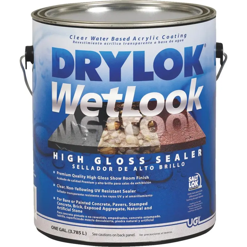 Drylok Wetlook Clear Concrete Sealer – 1-Gallon High-Gloss Finish 1