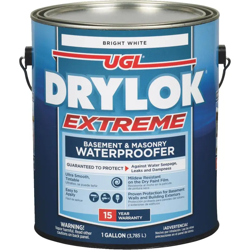 Drylok White Extreme Waterproofer For Basements & Masonry – 1-Gallon Concrete Sealer 1