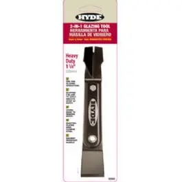 Dual-Function Glazing Tool With Stiff 1-1/4" High-Carbon Steel Blade 1