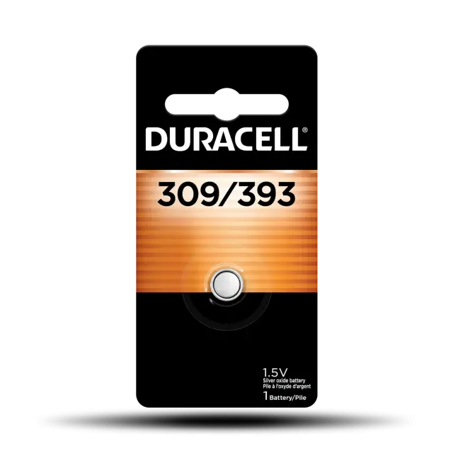 Duracell 309/393 Silver Oxide Watch Battery – Low-Drain Precision Power 1