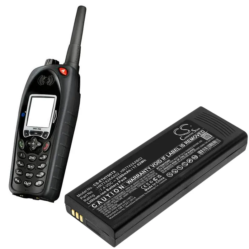 Eads/Cassidian Tph700 Two-Way Radio Battery – 7.4V 2300Mah Li-Ion (17.02Wh) 1