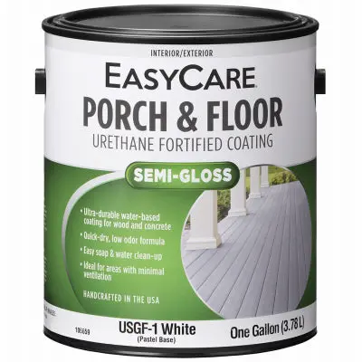 Easycare Exterior Porch And Floor Coating – Urethane-Enhanced Semi-Gloss, White Pastel Base, 1-Gallon 1