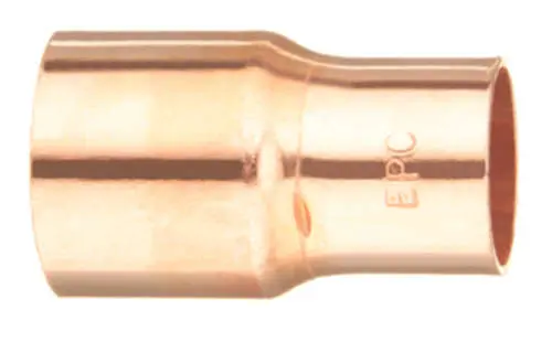 Elkhart 1/2" X 3/8" Copper Reducing Coupling With Stop 1