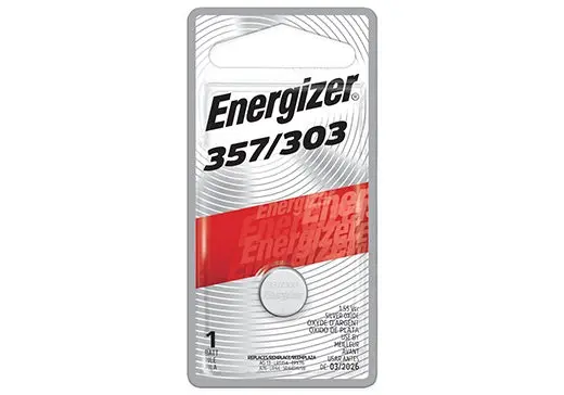 Energizer 357/303 Button Cell Battery – Alkaline, Lr44 Equivalent 1