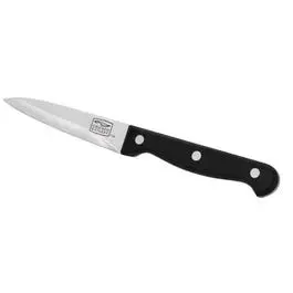 Essentials Stainless Steel Parer Knife With Ergonomic Black Handle – 3.5 In Blade 1