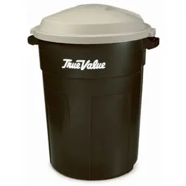 Evergreen 32-Gallon Outdoor Trash Can – Heavy-Duty Polyethylene Construction 1