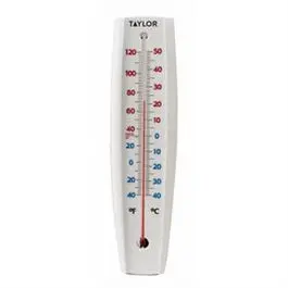 Extra-Large 15" X 3" Outdoor White Tube Thermometer For Porch Or Garden 1