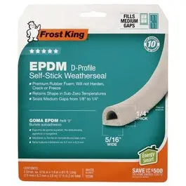 Extreme-Duty 5/16" W × 1/4" T × 17-Foot Rubber Weatherseal Strip 1