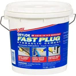 Fast-Setting Hydraulic Cement Repair Compound – 10 Lb Pail 1