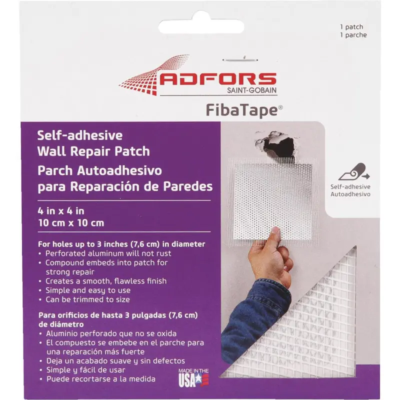 Fibatape 4-Inch Self-Adhesive Drywall Patch For Walls And Ceilings 1