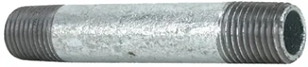 Galvanized Pipe Nipple – 1-1/2-Inch × 2-Inch, Standard Thread 1