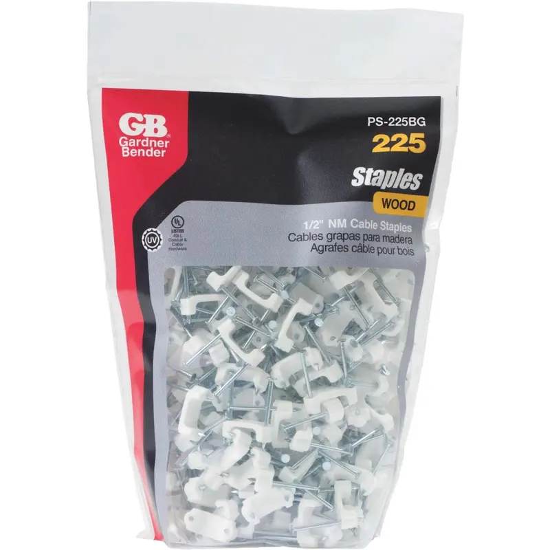 Gardner Bender Polyethylene Cable Staple – 1/2-Inch X 3/8-Inch, 225-Count 1