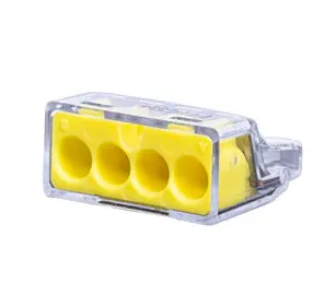 Gardner Bender Pushgard 4-Port Push-In Wire Connector – Yellow, 100-Pack 1