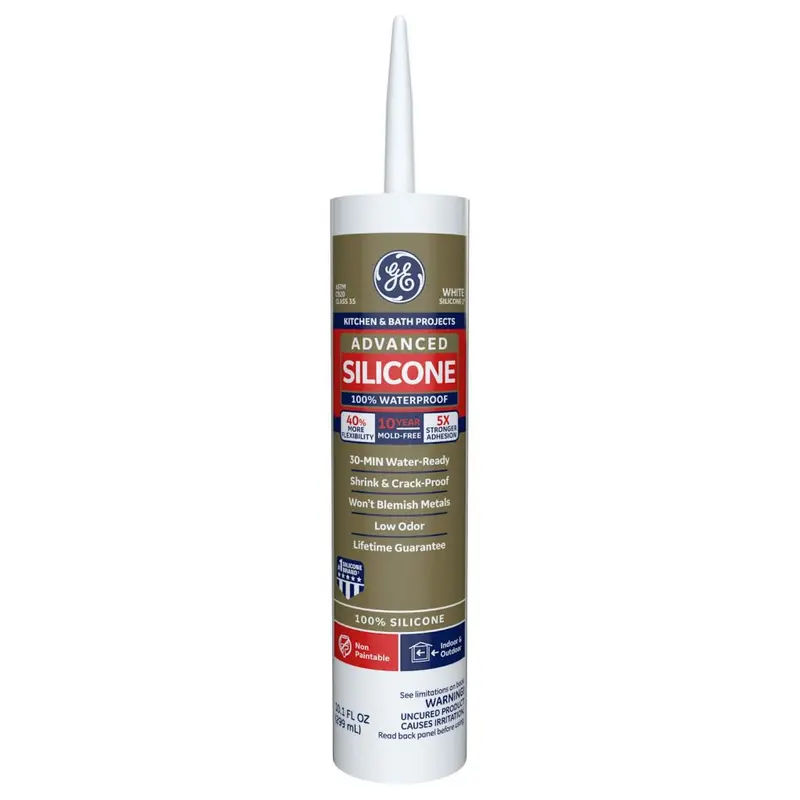 Ge Advanced Silicone 2 Sealant – 10.1 Oz Kitchen & Bath Grade, Mold-Resistant 1